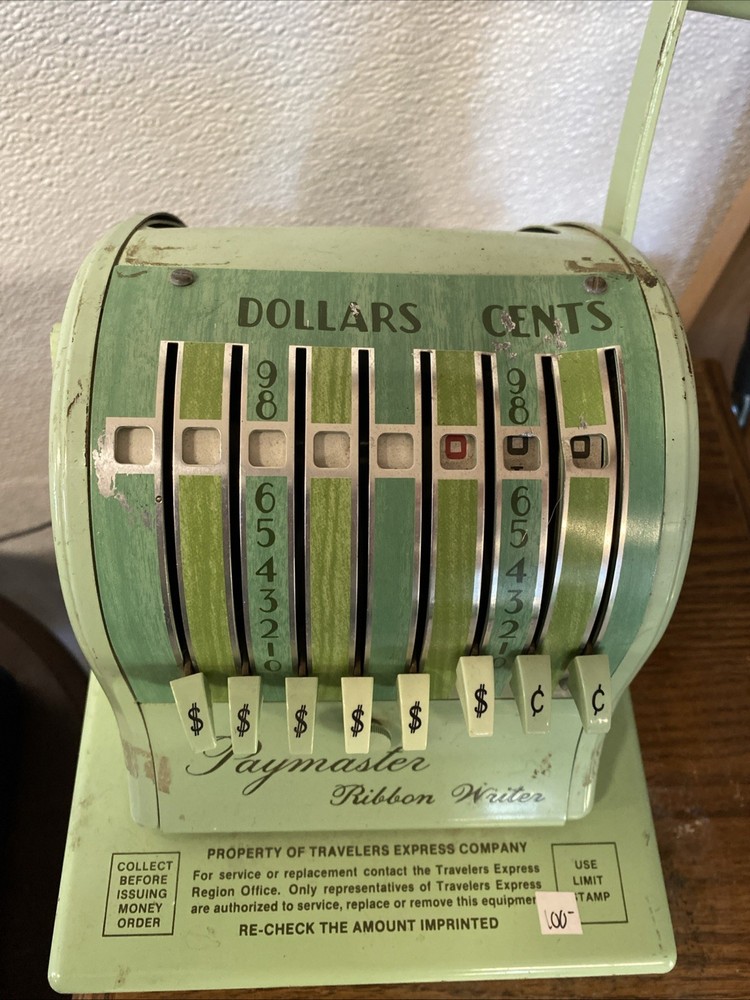 Vintage Paymaster Series X-2000 Check Writer Mint Green