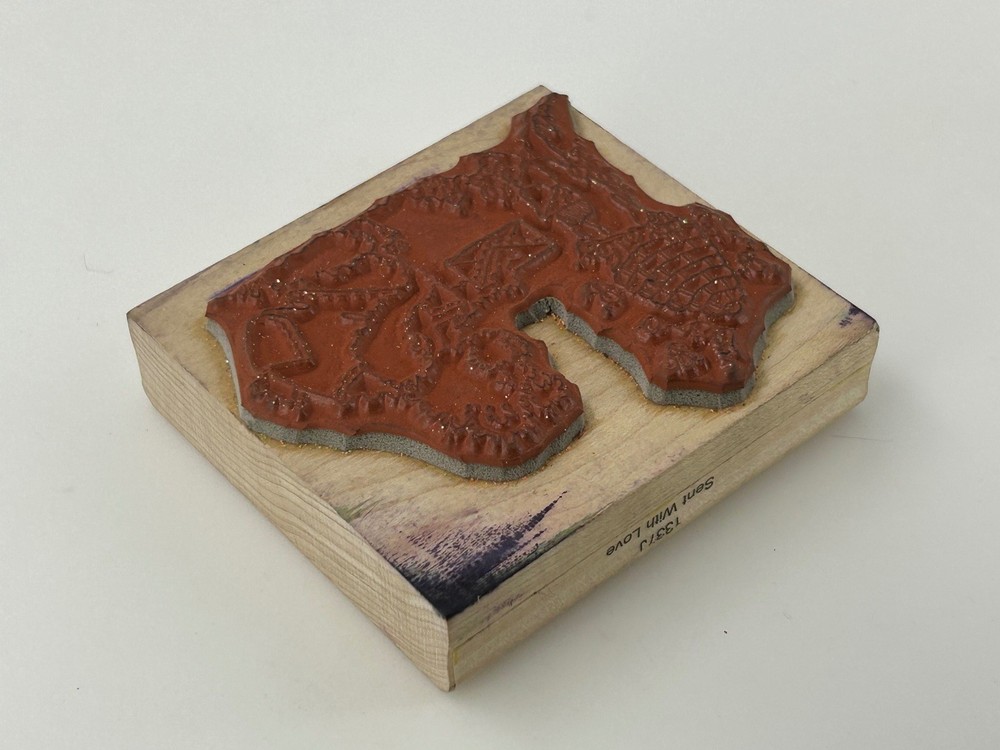 Sent With Love Rubber Stamp Bear Beehive Card Making