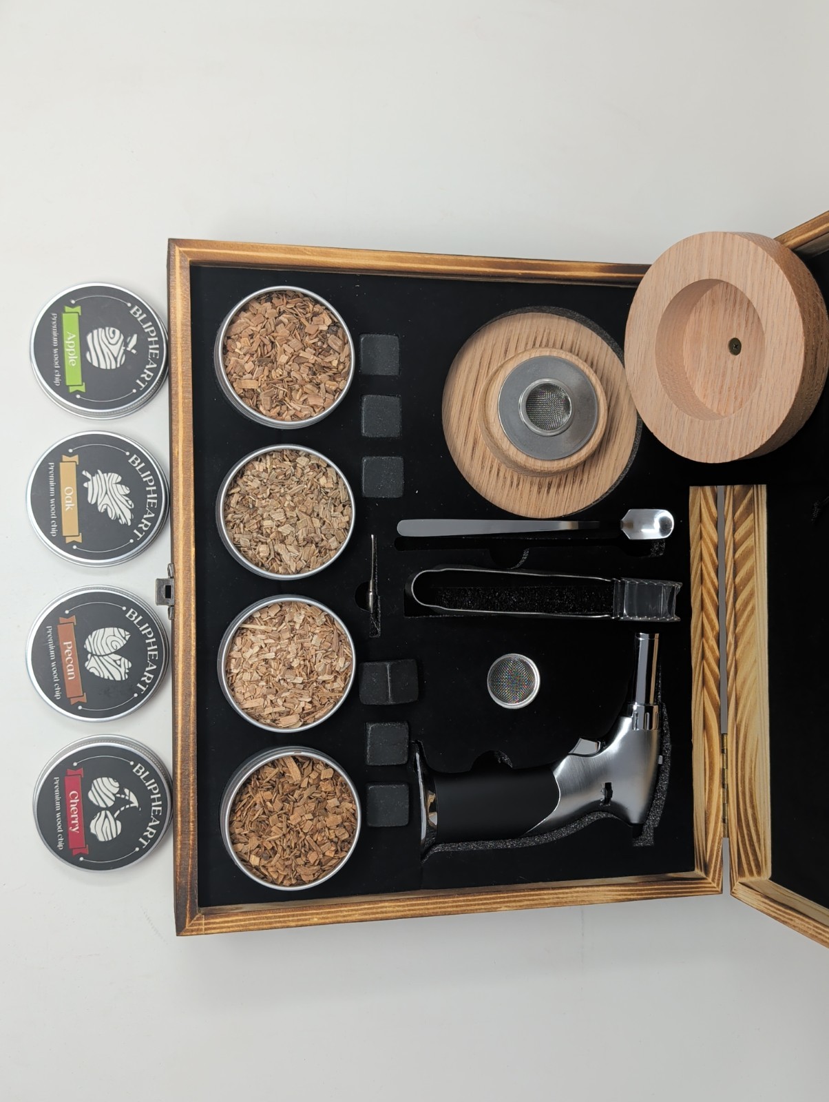 Cocktail Smoker Kit with Torch - 19-Piece Whiskey - Bourbon Smoking Set, 4 Wo...