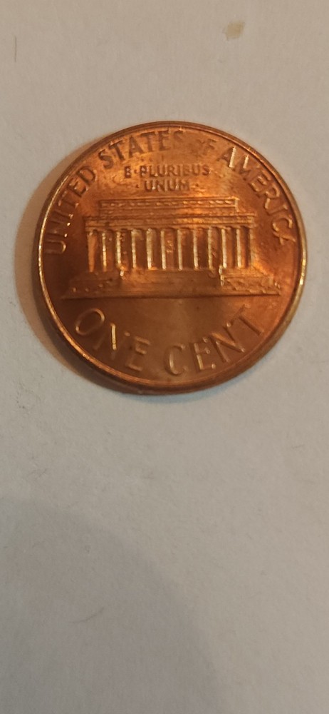 1987 D Penny Multiple Dye Chips Obverce And Reverse Almost Uncirlated