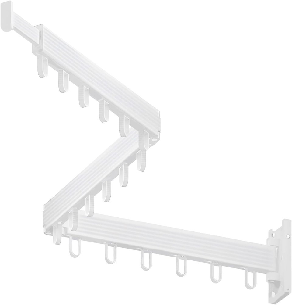 Wall Mounted Drying Rack, Space Saving Tri-Fold Retractable Clothes Racks