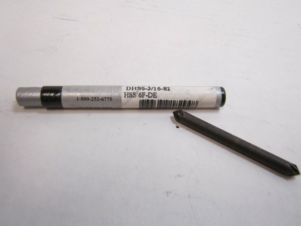 Countersinks Inc. DHS6-3/16-82° Degree, 3/16" Double End Countersink, 6 Flute