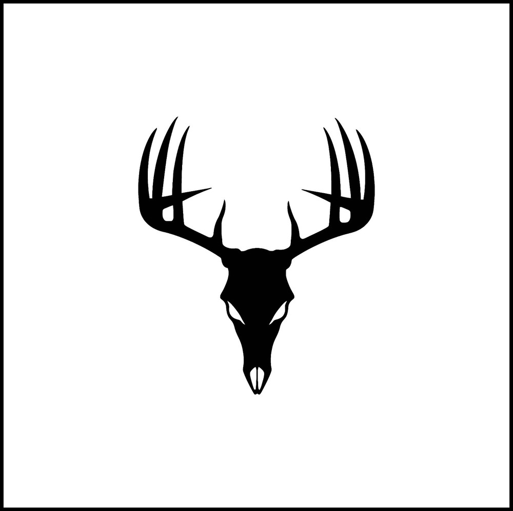 Deer Skull Head Vinyl Decal