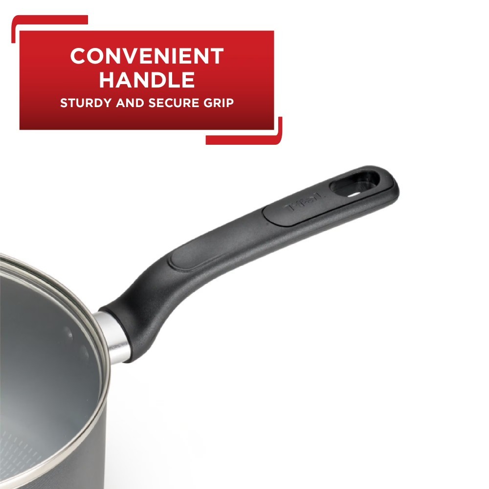 Easy Care Nonstick Cookware, Saucepan, 2 Quart, Grey