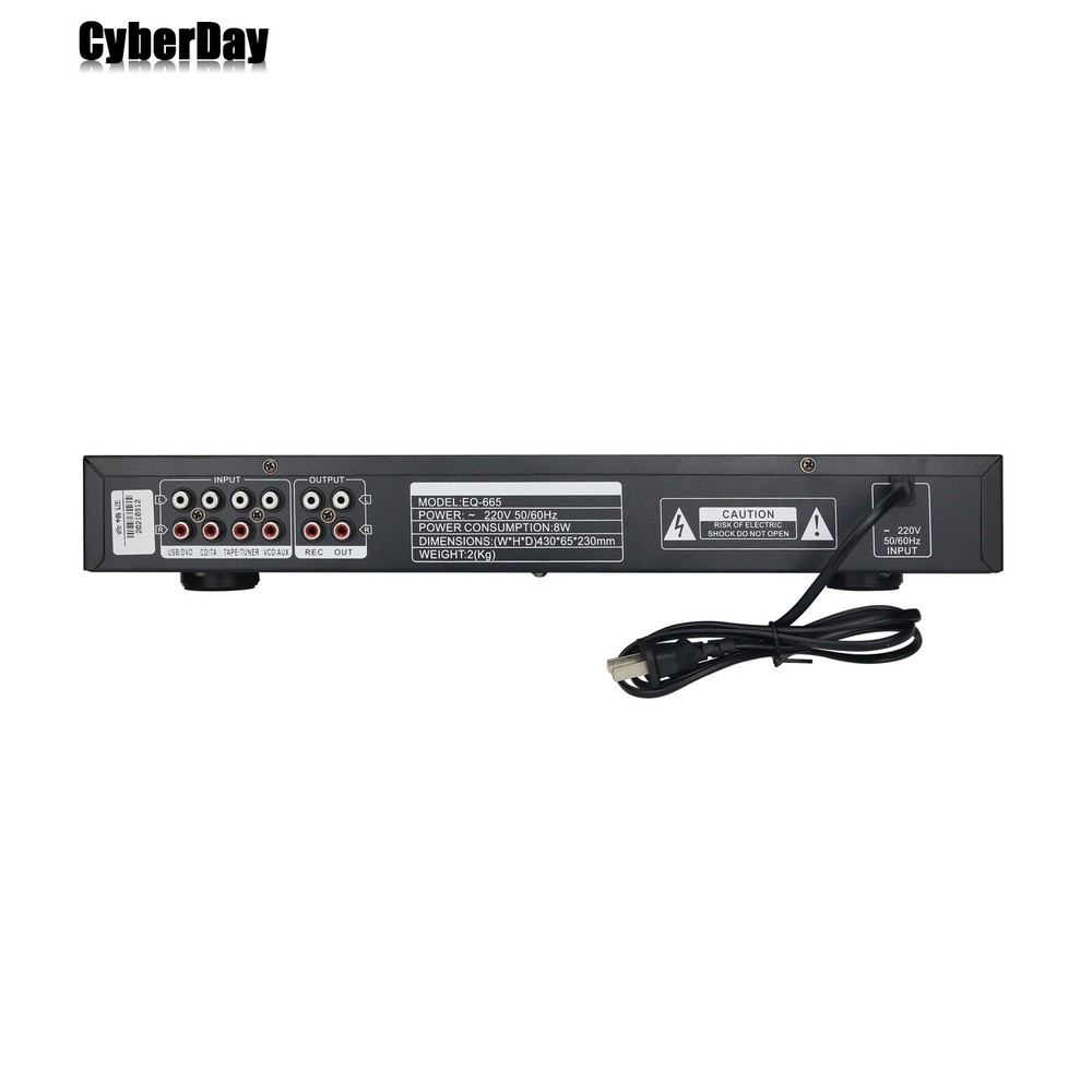 HIFI Digital HD Stereo Graphic Preamplifier Equalizer USB Home Stage Equalizer