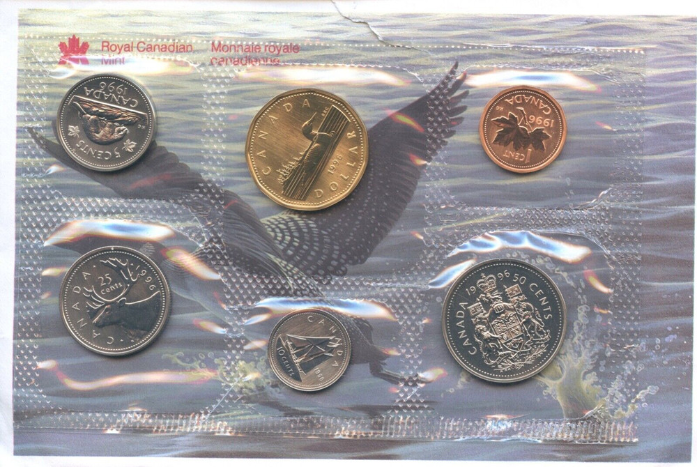 1996 Canada Uncirculated Prooflike Set - Original Envelope and COA