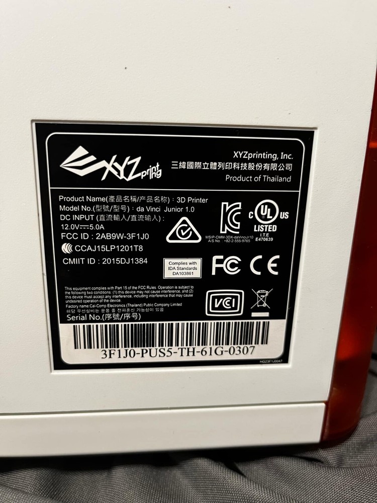 XYZprinting - Da Vinci Jr. 1.0 3D Printer