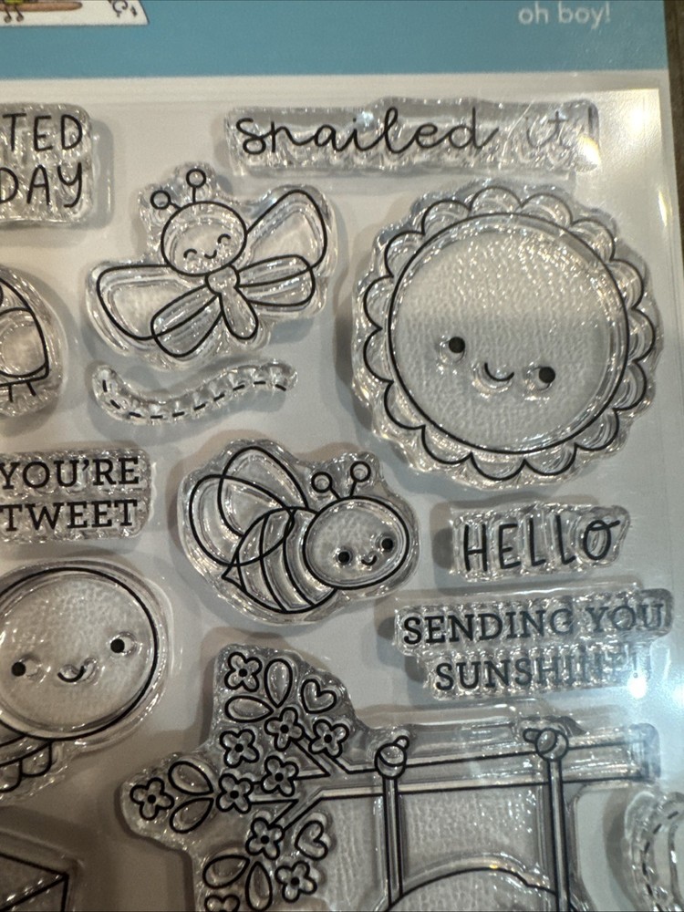 Doodlebug Oh Boy Stamp Set NIP