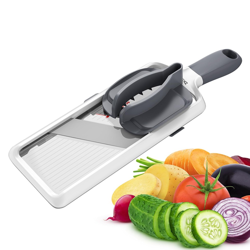 Handheld Mandoline Slicer for Kitchen - Adjustable 3-Thickness Vegetable Slic...