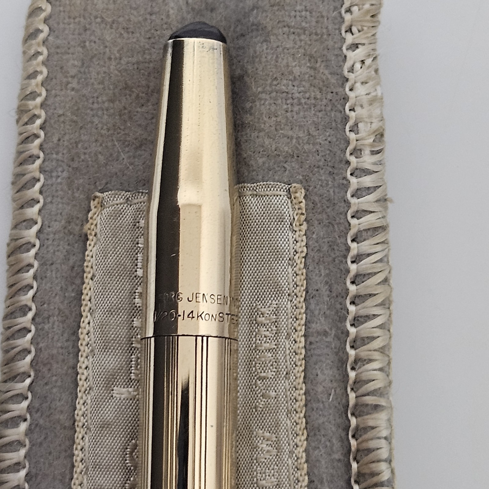 Genuine Georg Jensen 14k Gold Filled Over Sterling Vtg. Charcoal Artist's Pencil