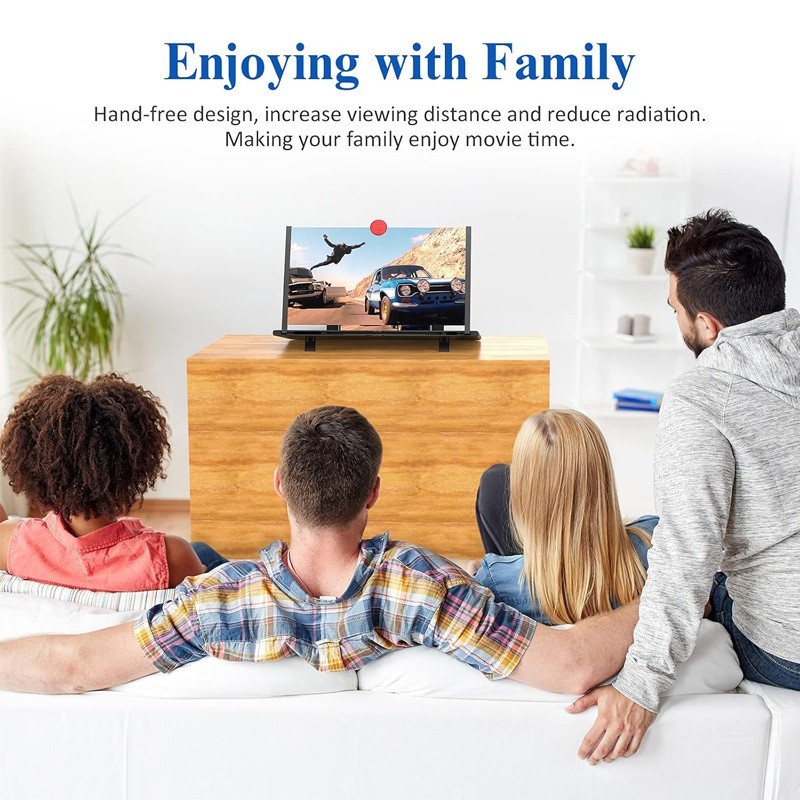 12'' Screen Magnifier for Cell phone Newest Version 3D HD Video Phone Amplifier