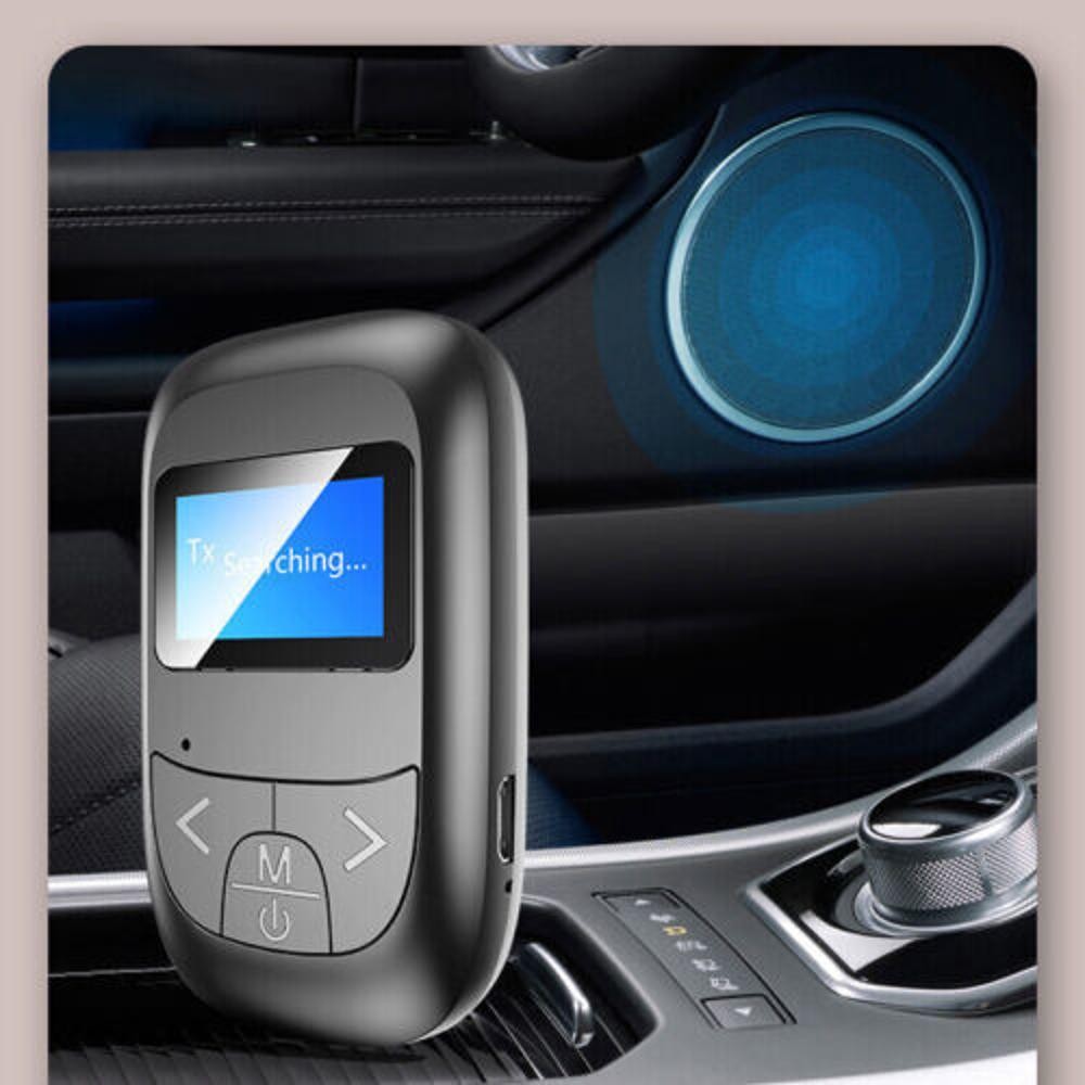 Universal LCD Display Bluetooth 5.0 Adapter Wireless Audio Transmitter Receiver
