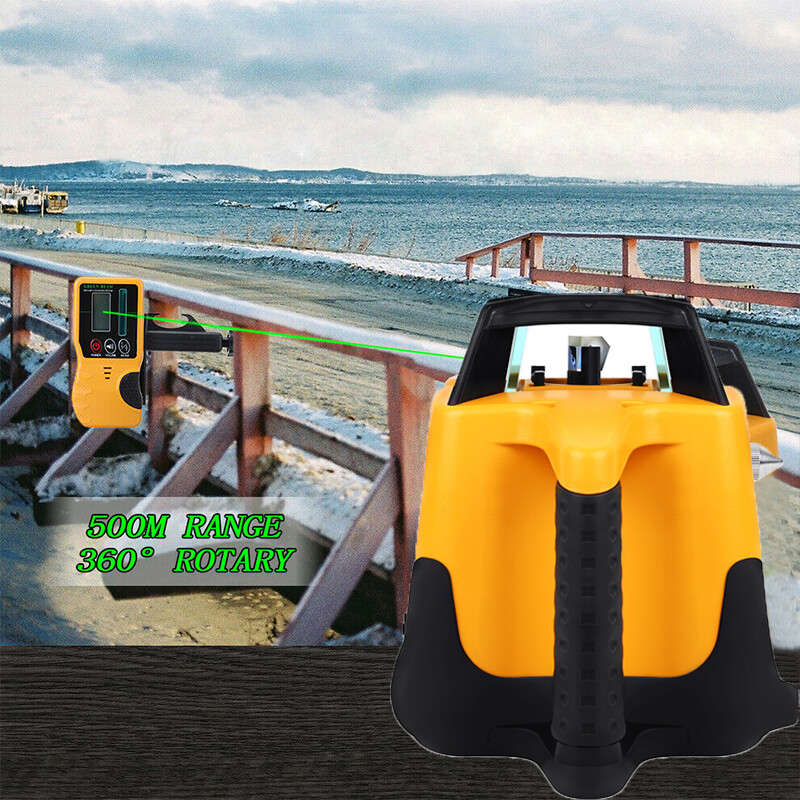 Self Leveling Laser Level Kit Green Beam 360 Rotary Rotating +Tripod+ Caliper US