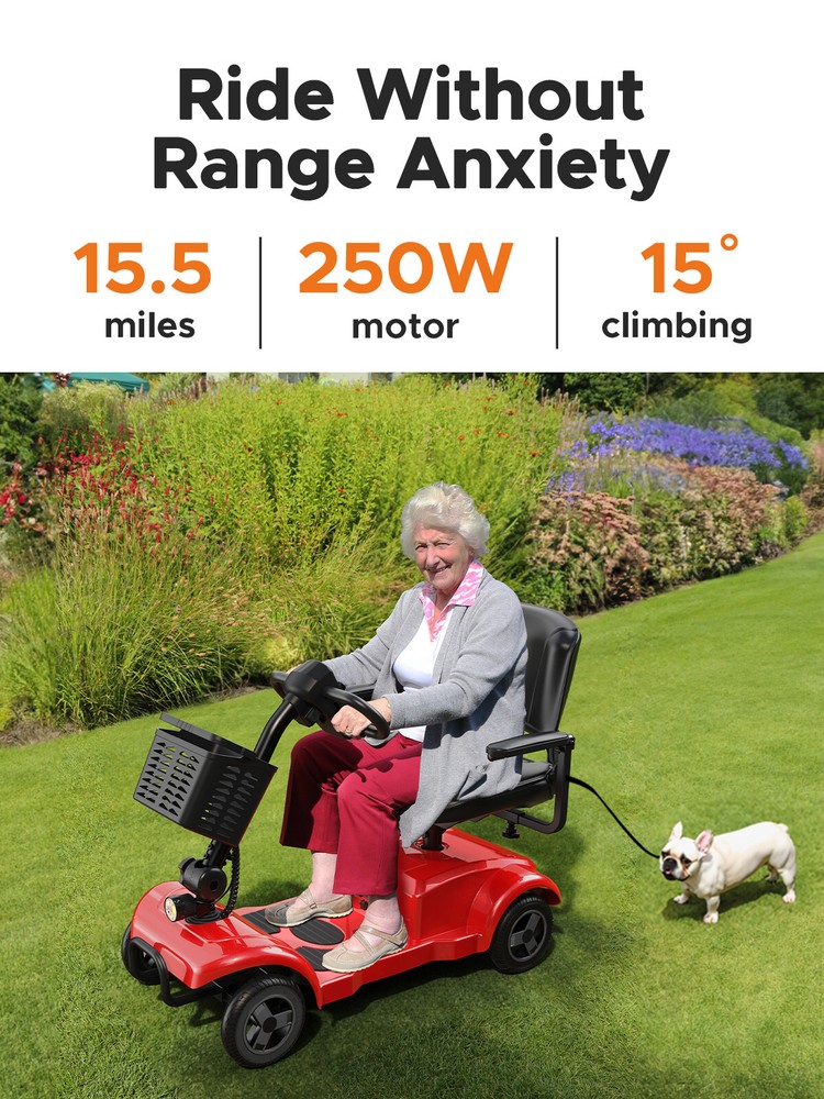 2025 Mobility Scooter, Electric Power Mobile Scooters Red