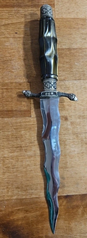 Linder Kris Dagger with leather sheath,