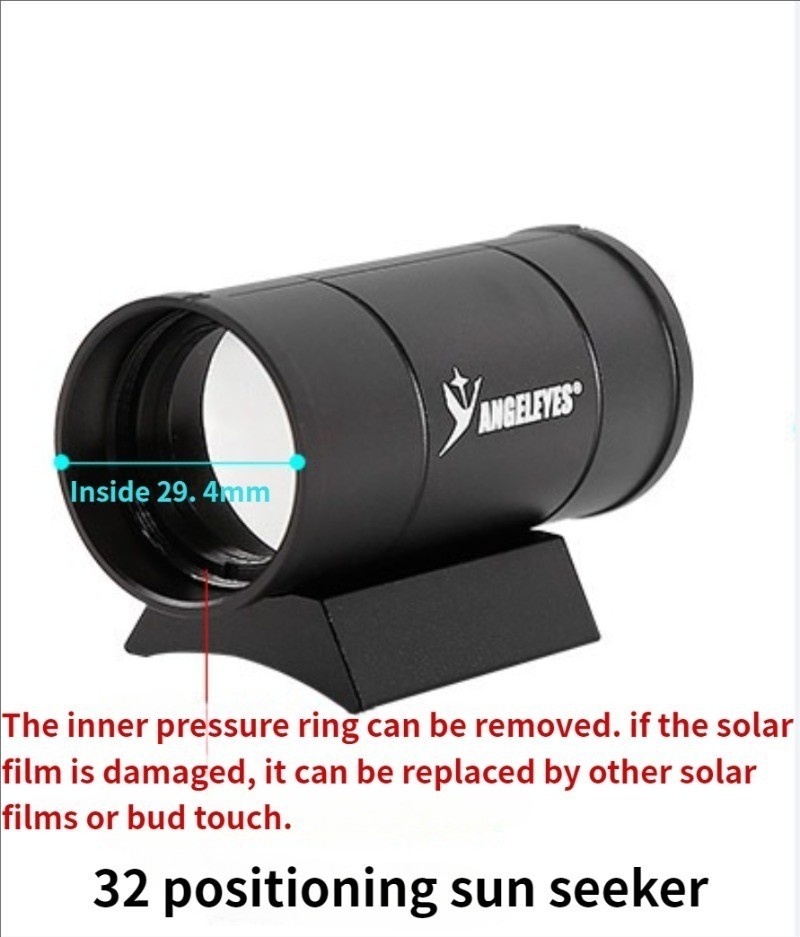 32mm Solar Finder Scope Positioning Sunspots and Solar Eclipses Accessary