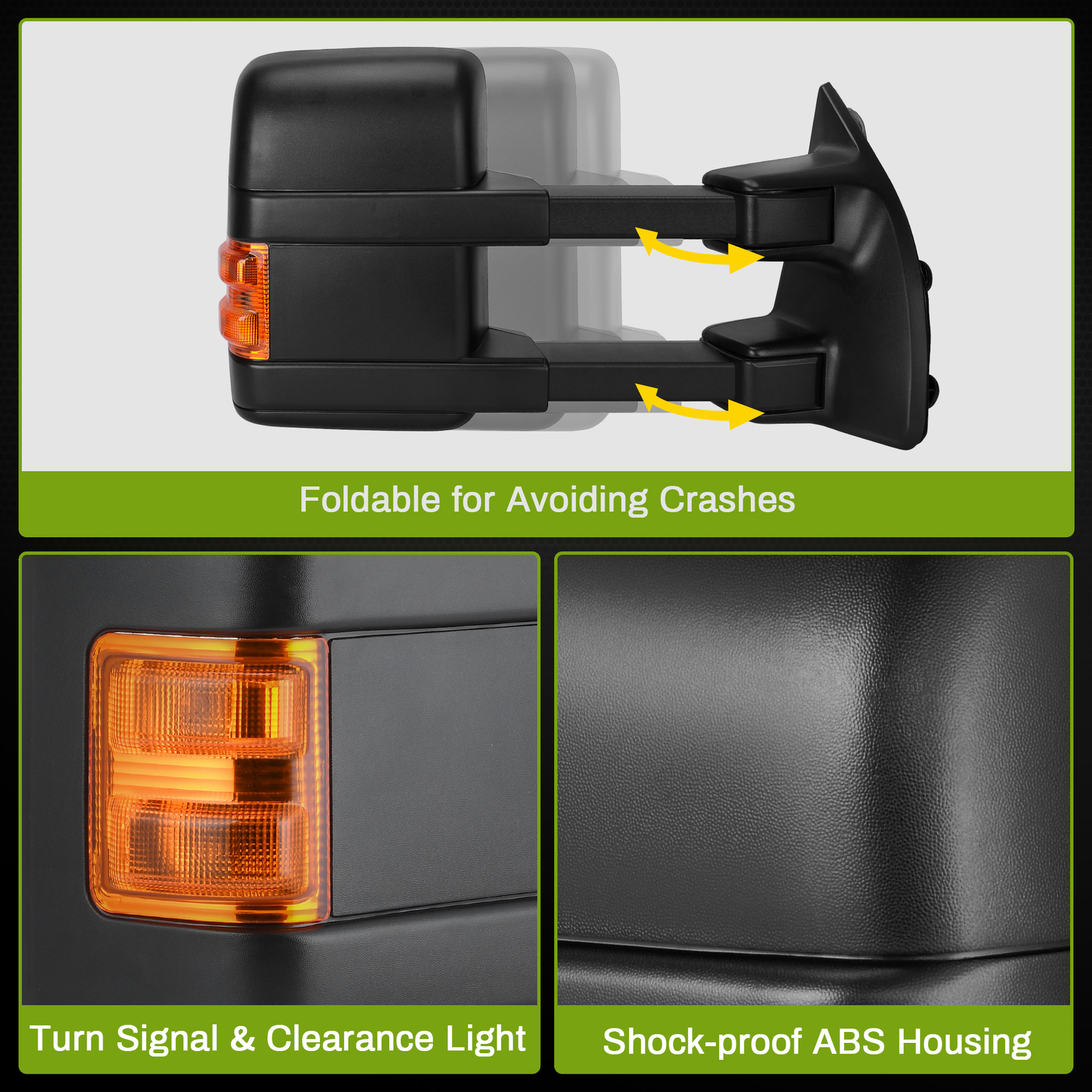 Passenger Side Mirror for 2008-2016 Ford F250 F350 F450 Super Duty Power Heated