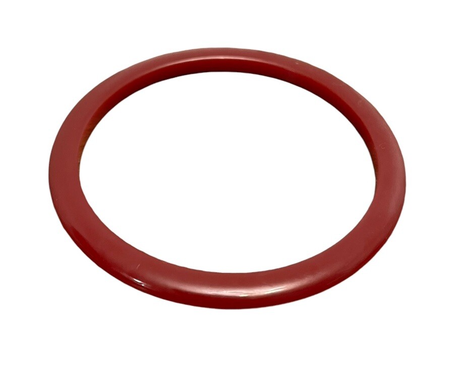 Vintage Cherry Red Bakelite Round Spacer Bangle Bracelet 3” Tested