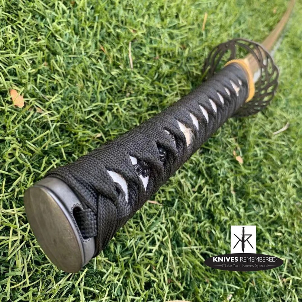SHARP Blade Katana Practice Samurai Sword w/ Crane Tsuba and Scabbard