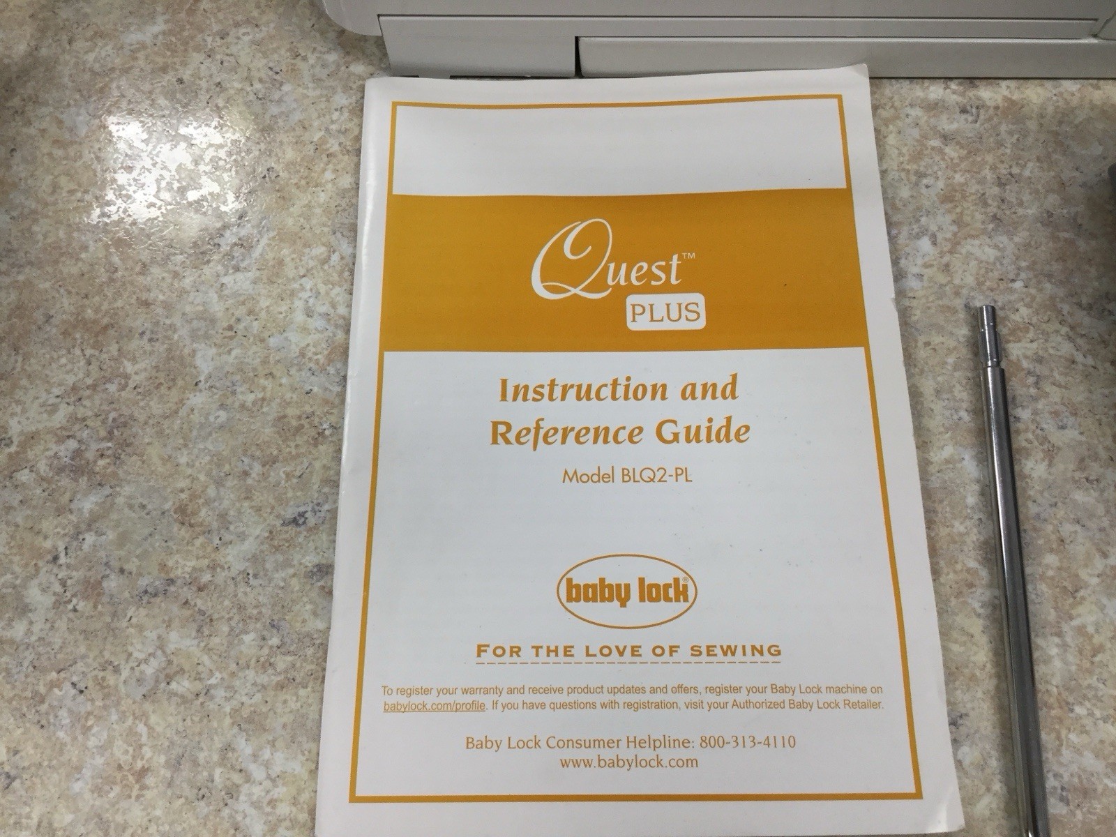 Baby Lock Quest Plus Sewing and Quilting Machine