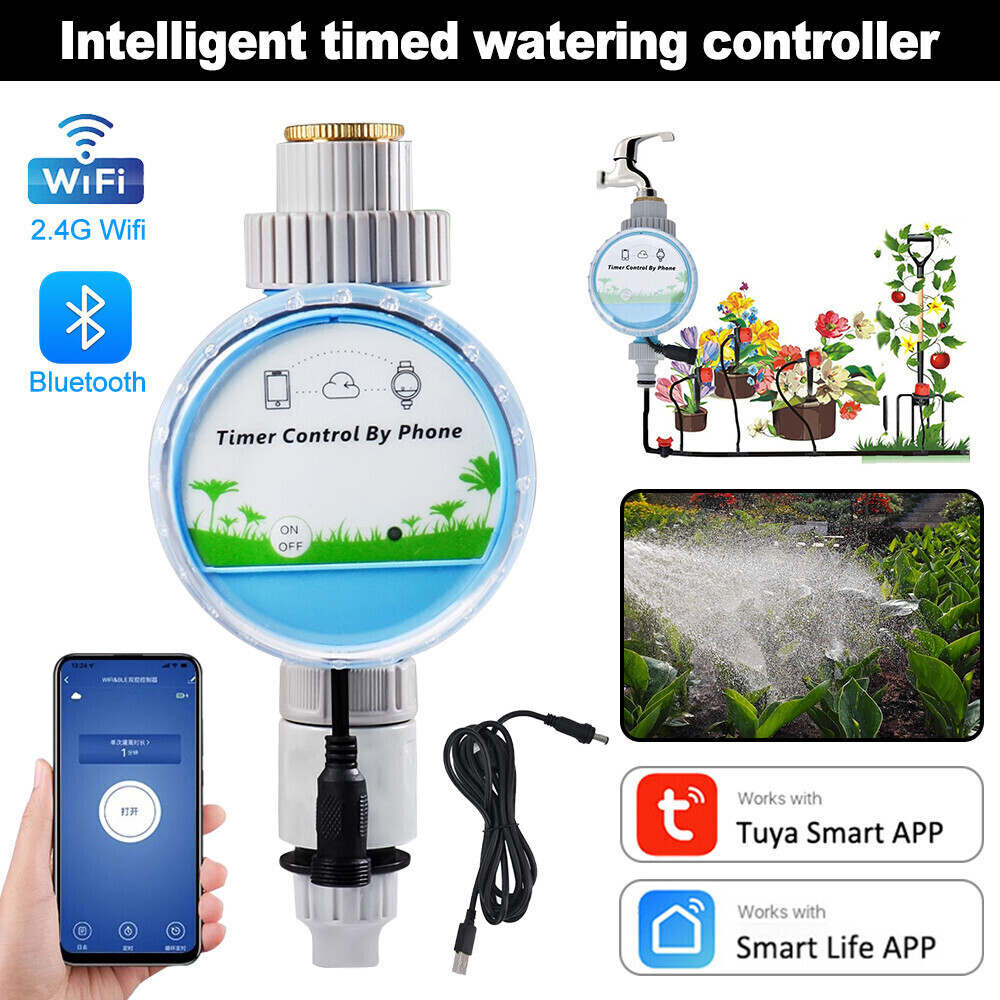 WIFI Bluetooth Smart Garden Watering Timer Auto Irrigation Controller Valve UK ╏