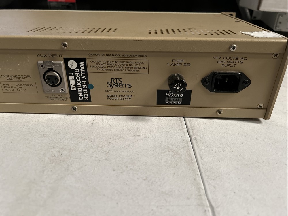 RTS Systems PS-10RM TW Two-Wire Intercom System Power Supply