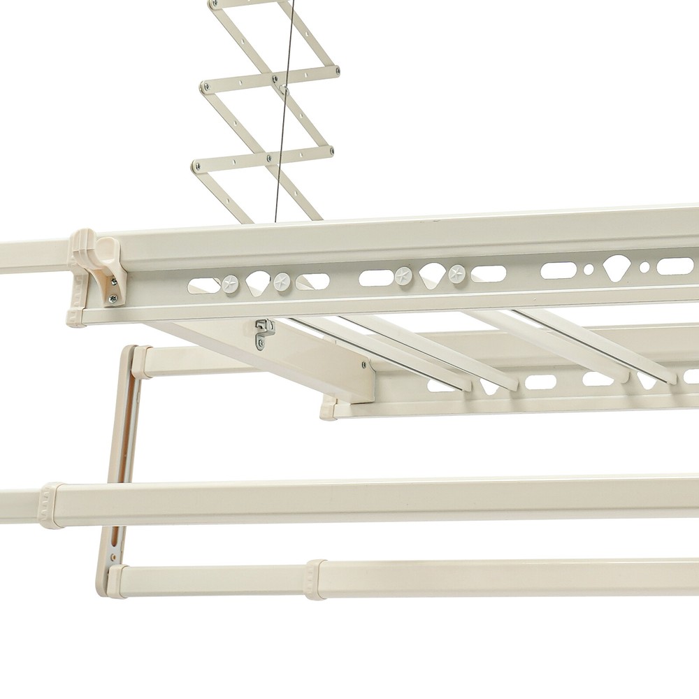 Electric Retractable Airing Rack, 8 Rods, Adjustable Height & Remote Control
