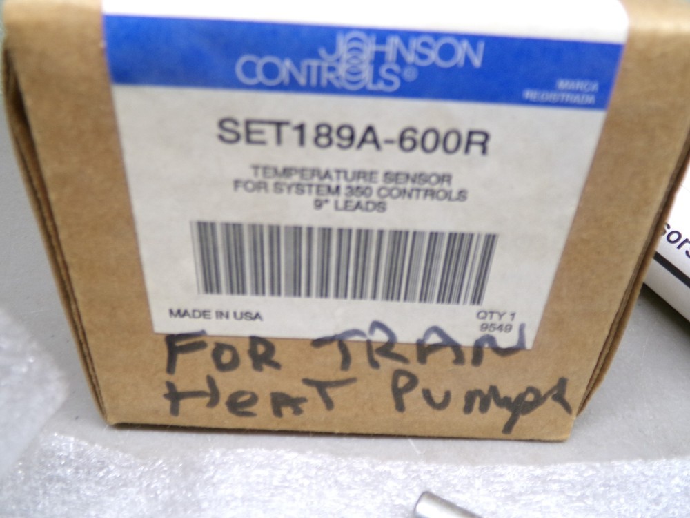 JOHNSON CONTROLS SET189A-600R TEMPERATURE SENSOR FOR SYSTEM 350