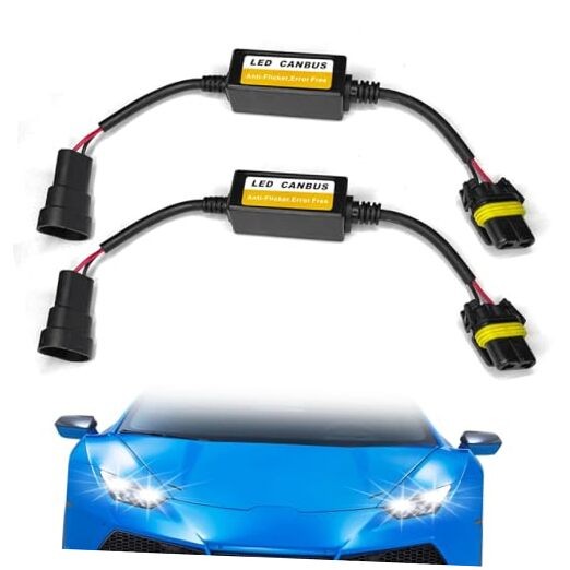 2PCS LED Headlight Canbus Decoder, Anti-flicker LED Headlight Conversion 9006