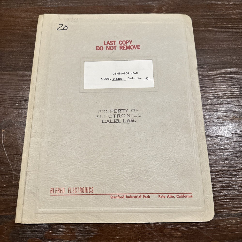 Alfred Electronics Model GA408 Generator Head