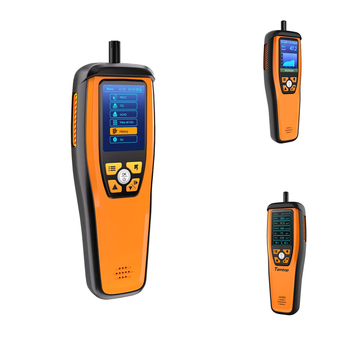 Temtop Air Quality Monitor AQI PM2.5/10 CO2 HCHO Formaldehyde Detector Tester