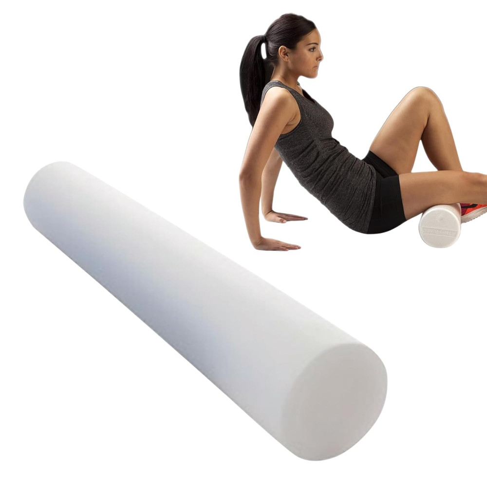 Pro Foam Roller, 6" X 36" Round; White Back Roller, Compact 6 Inch Diameter for