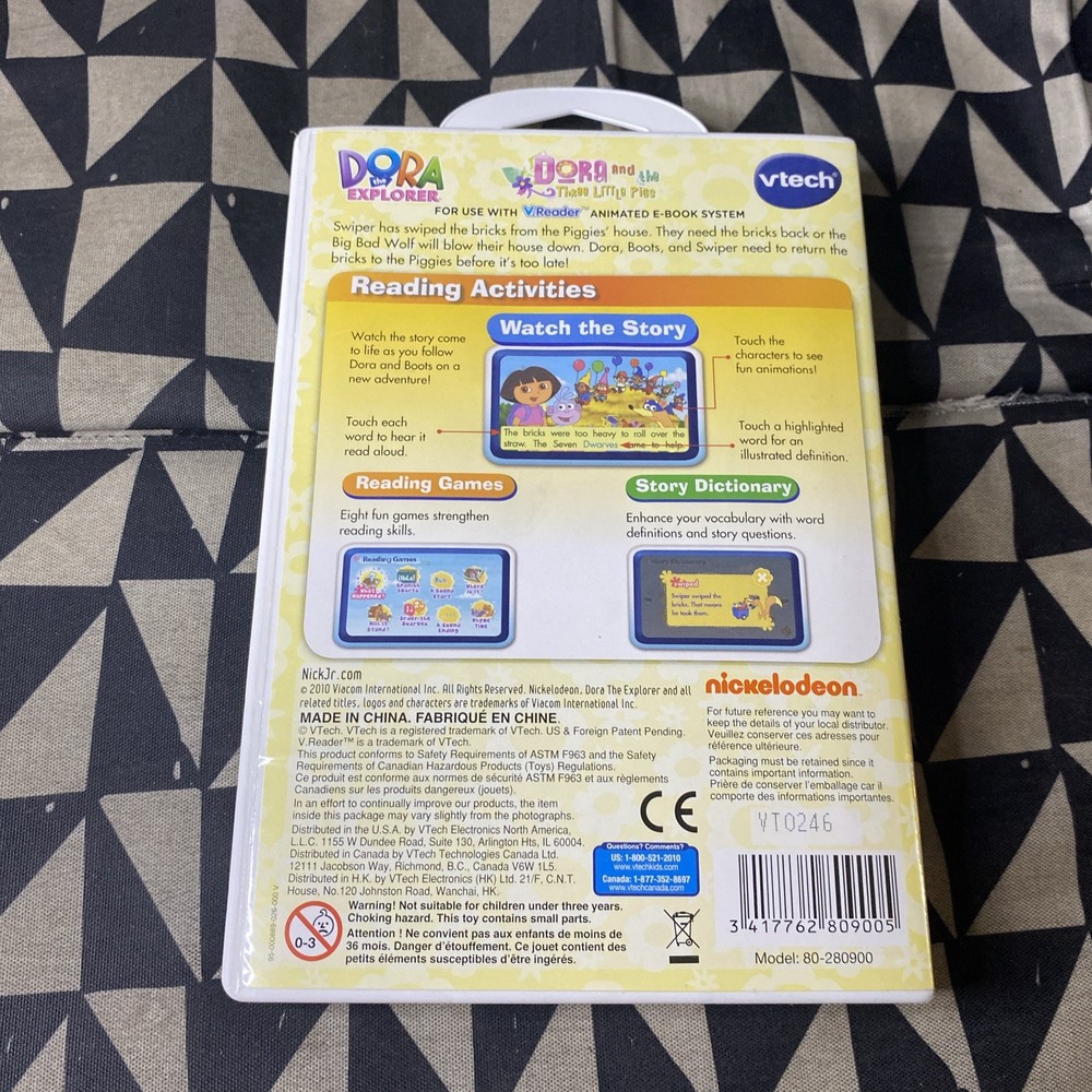 VReader Dora The Explorer & The 3 Little Pigs E-Reading Cartridge