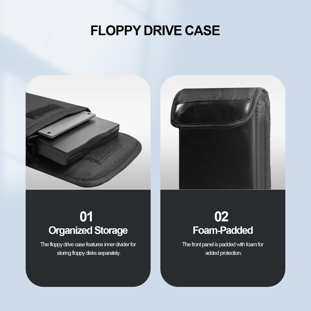 External Floppy Disk Drive with Carrying Case – 3.5 inch Floppy Disk Reader U...