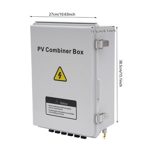 6 String PV Solar Combiner Box Circuit Breaker Junction Box For Solar System