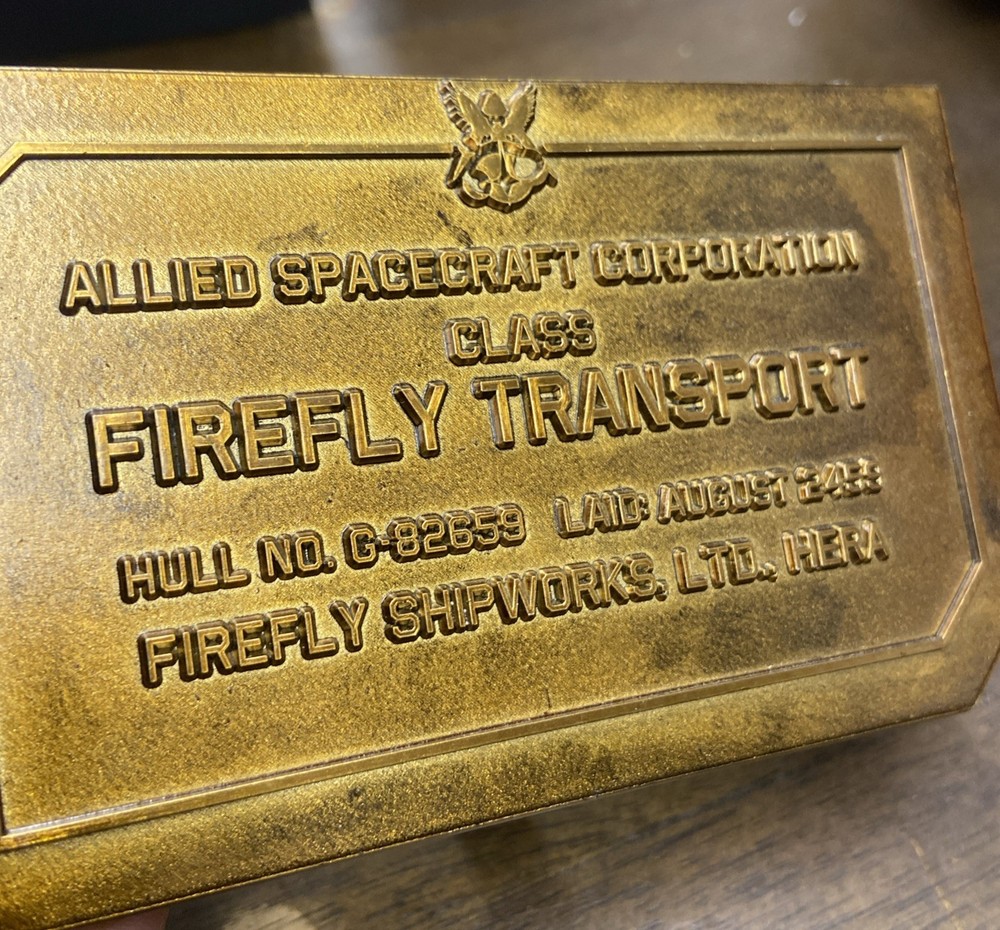 Loot Crate Firefly Serenity Bridge Dedication Plaque 2016