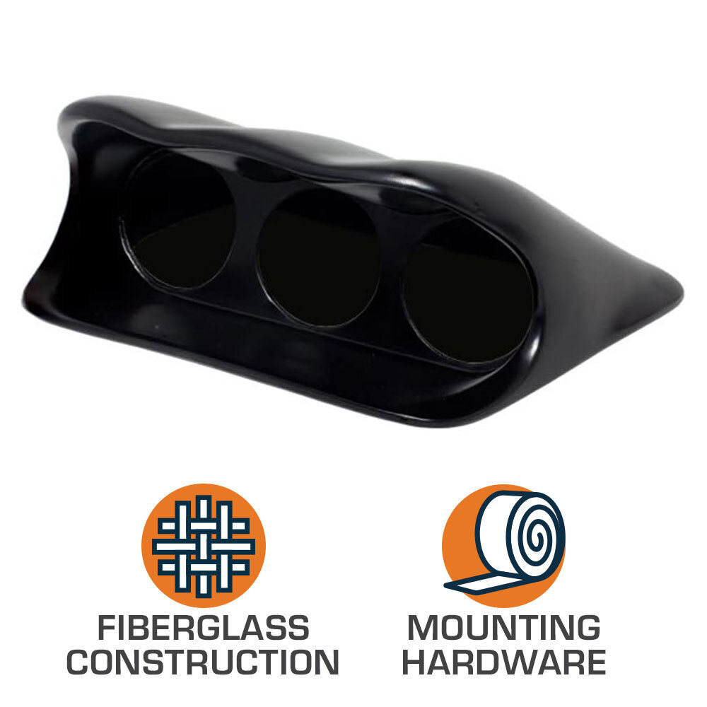 60mm Fiberglass Triple Dash Gauge Pod Mount for 02-07 Subaru Impreza WRX & STi