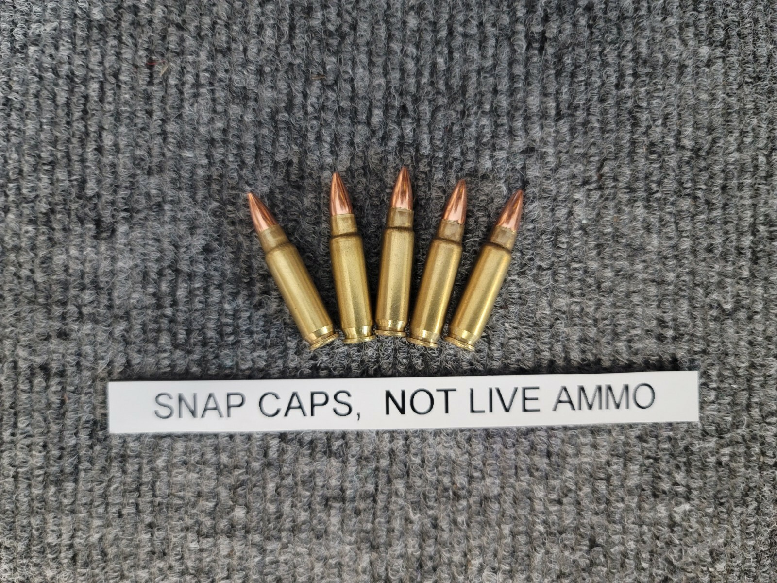 READ AD! 5- 5.7x28 5.7 x 28 FN snap caps practice Dry Fire Gun Loading 5 pack