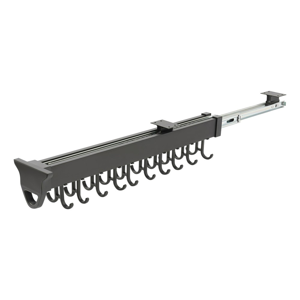 Pull Out Wall Storage Rack w/ 20 Hooks kitchen Laundry Closet Hanging Organizer