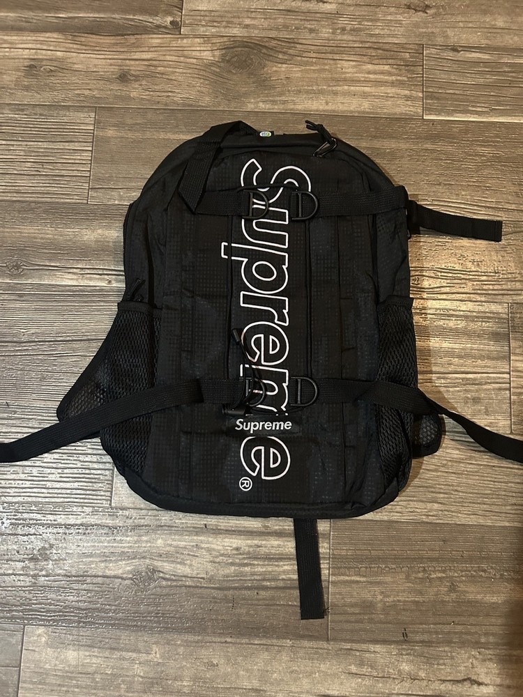 Supreme Black Full-Size Backpack Bag FW18