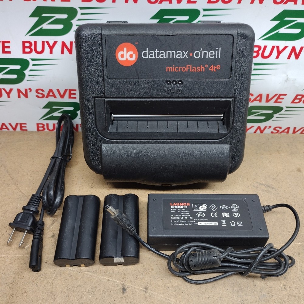 DataMax O'Neil MicroFlash 4te Bluetooth Portable Thermal Printer w/PwrCrd - USED
