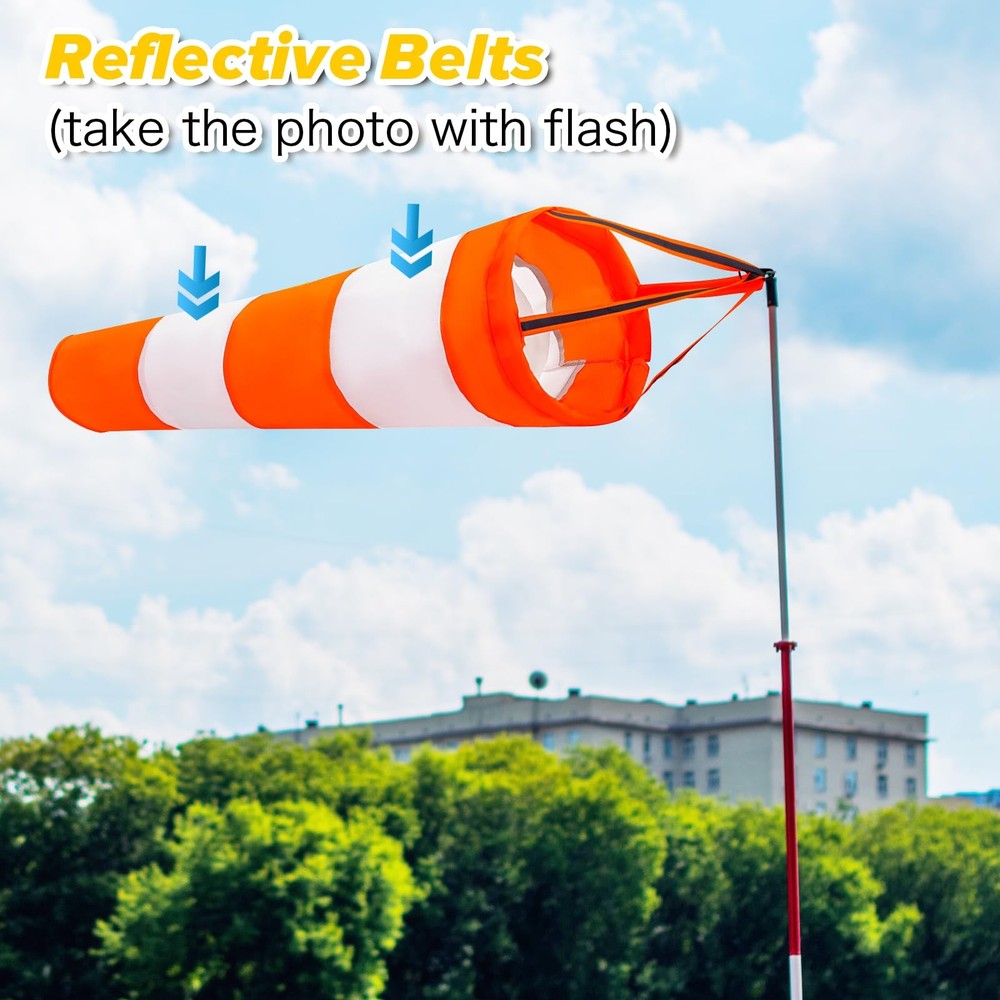 Wind Socks for Outside Heavy Duty Wind Direction Indicators with Reflective Belt