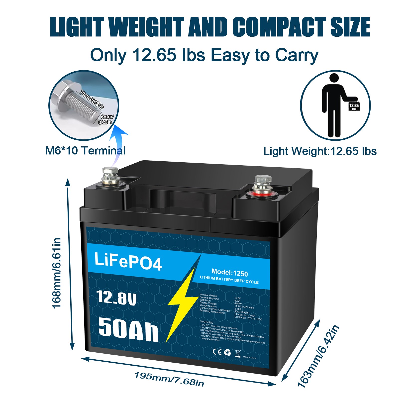 2 Pack KUNLUN Lithium Battery Lifepo4 12V 50Ah Solar Batteries for Deep Cycle RV