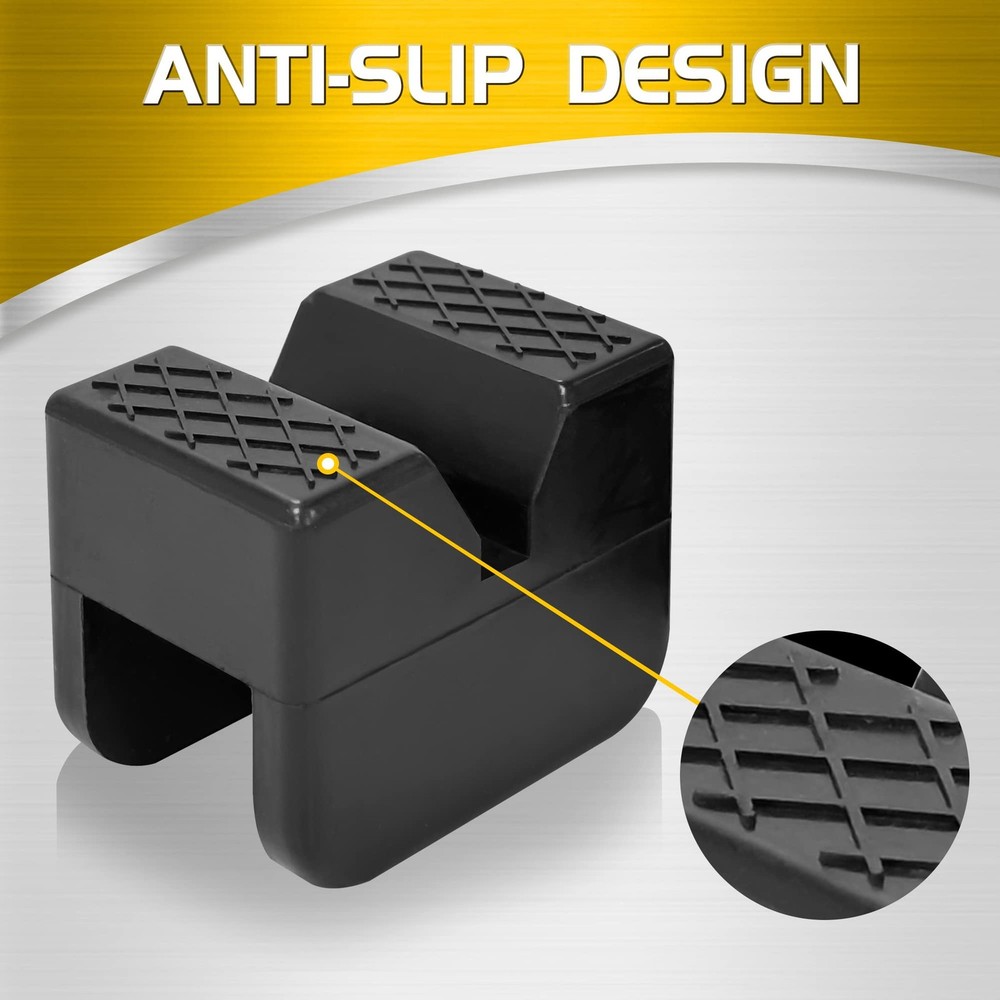 Jack Stand Pads Universal Rubber Adapter Rail Pinch Welds Protector 2 Pack