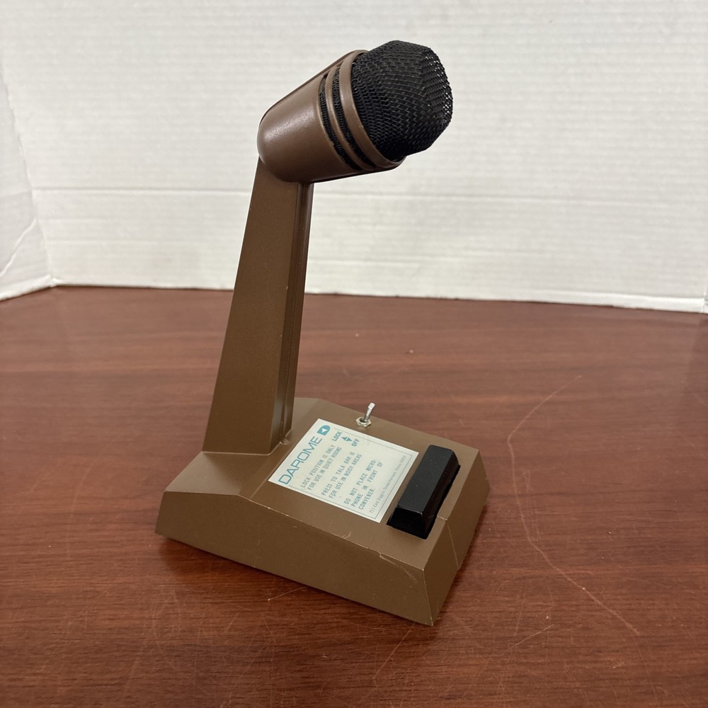 Vintage Darome Model 491B Intercom Microphone Brown Metal