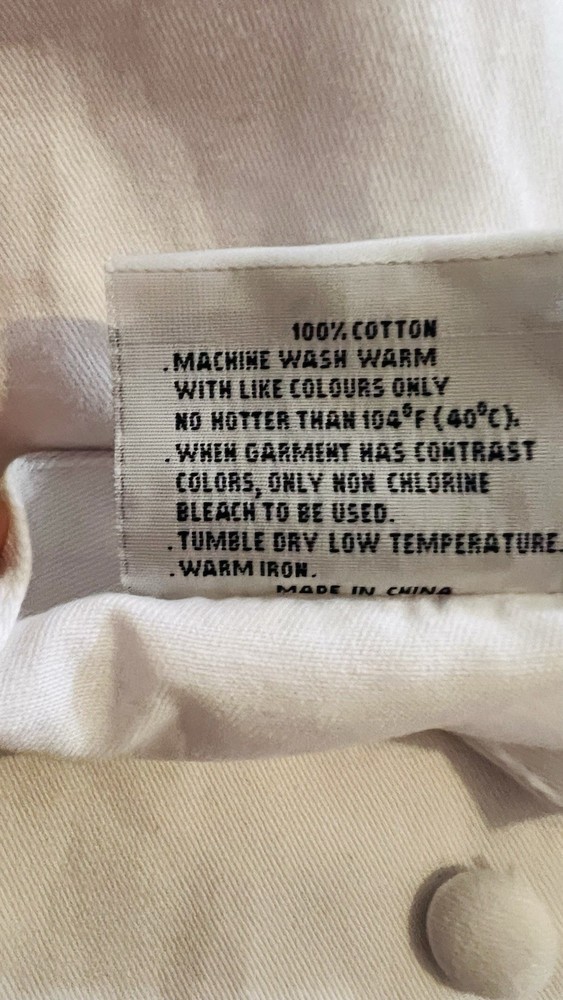 Chefs Shirt Jacket White size M Chef Code.