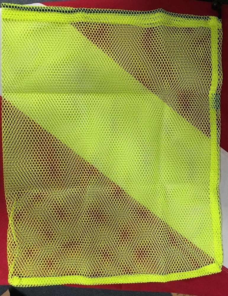 Mesh bag beach combing shells drawstring stocking stuffer yellow christmas gift