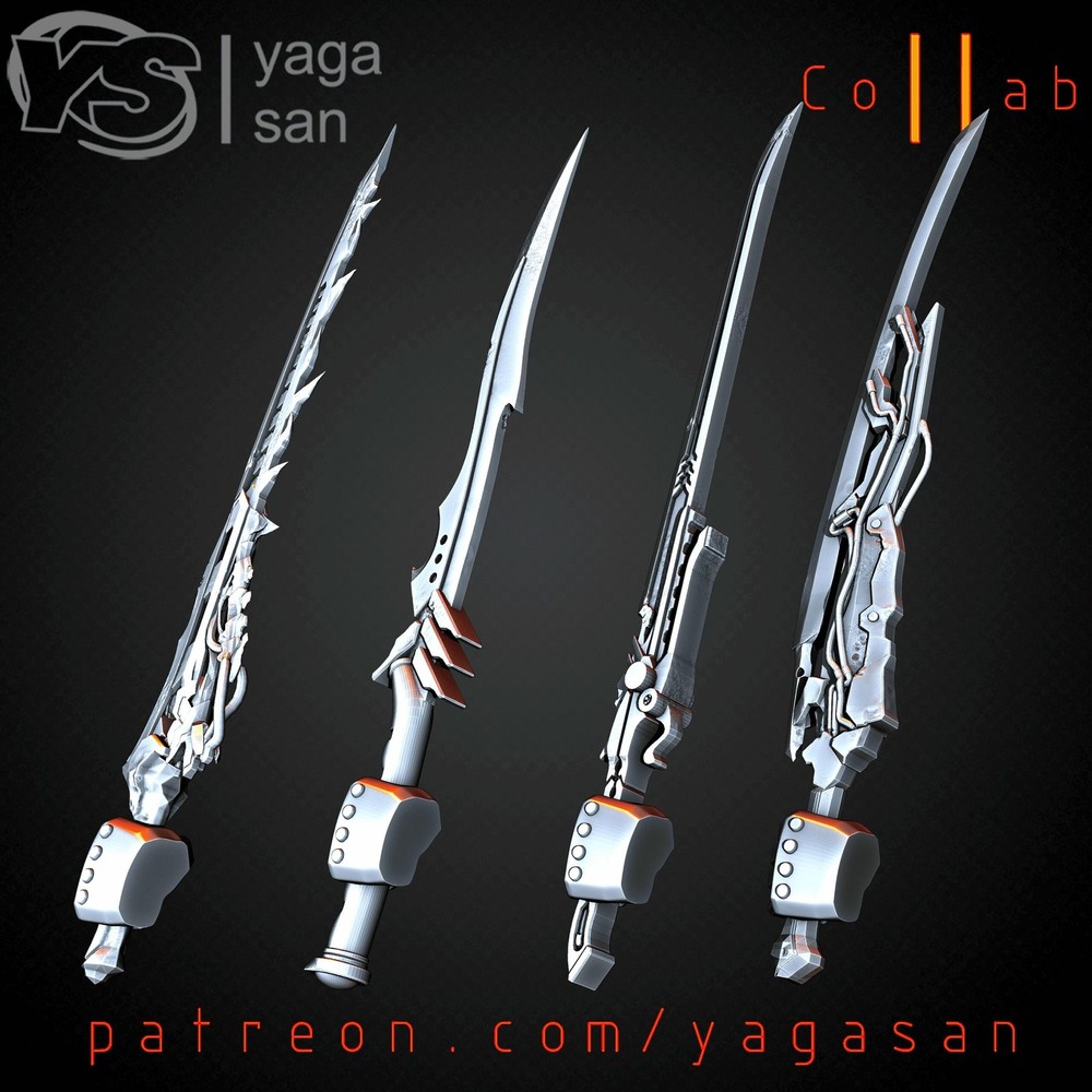 DARK CHAOS POWER SWORDS SET (4U) (LEFT)