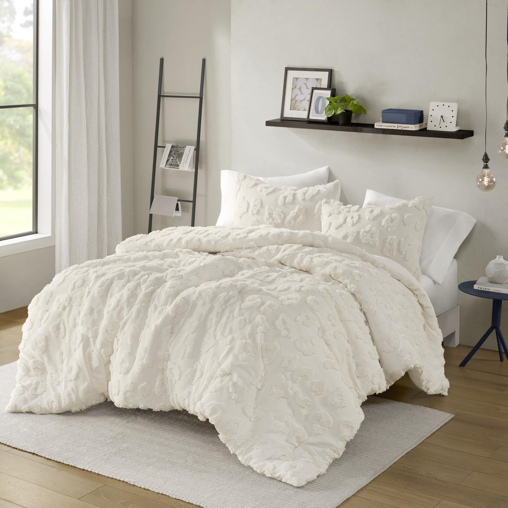 King Comforter Set Chenille Tufted Animal Print Pattern Comforters King Size,...