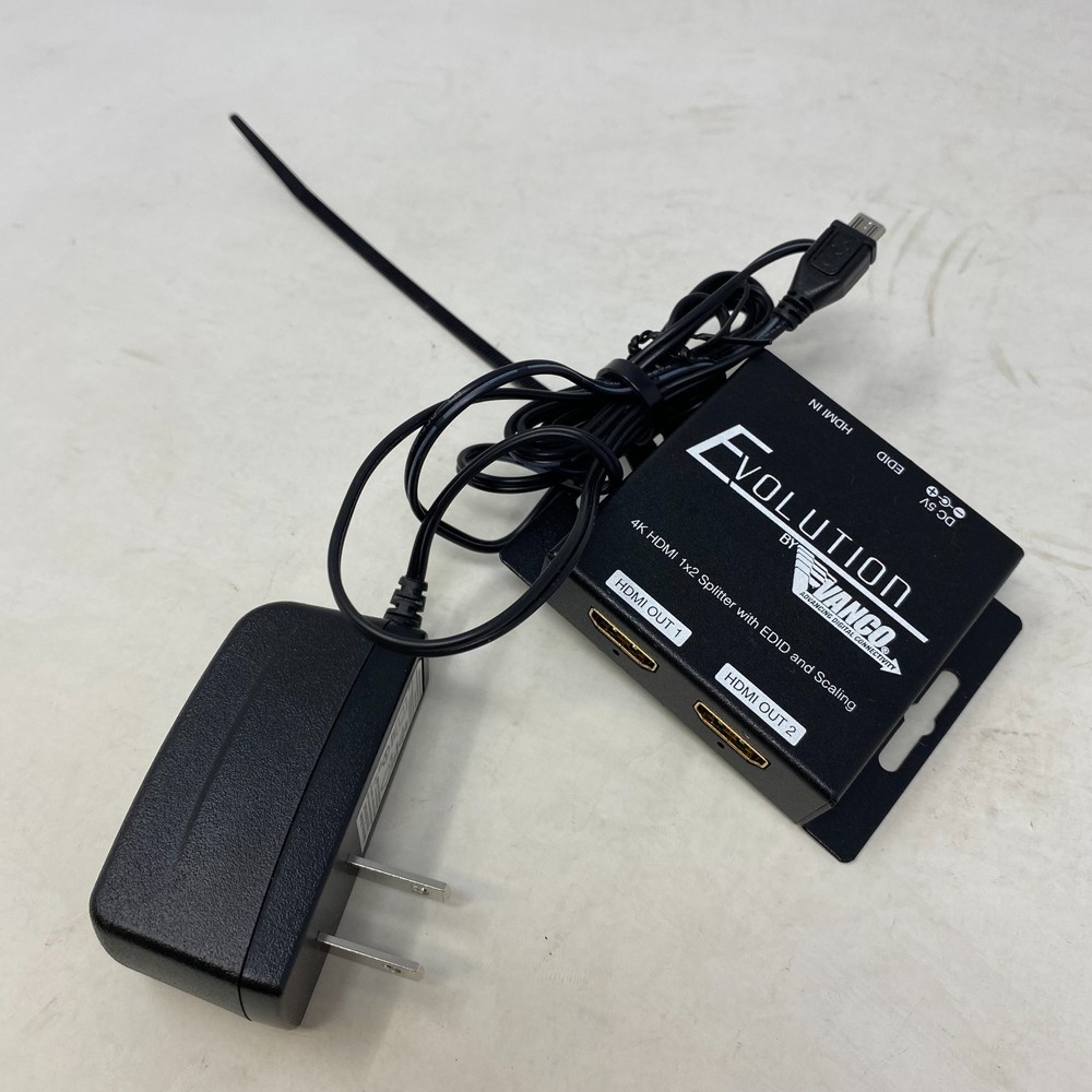 Vanco Evolution 4k HDMI 1x2 Splitter w EDID and Scaling Untested